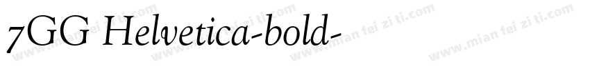 7GG Helvetica-bold字体转换